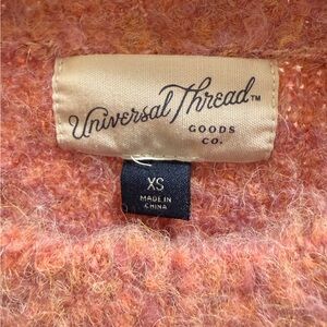Universal Thread Textured Knit Sweater - Pink and Orange